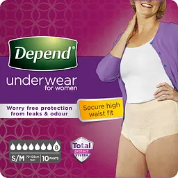 Поглинаюча нижня білизна Depend для жінок розмір S/M 10 шт. - мініатюра 6
