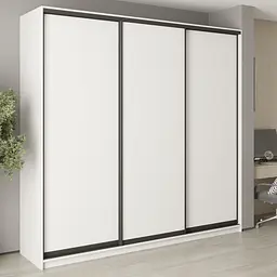 Шафа-купе тридверна MebelStar Комбо BG 3ДСП 250x45x240 см Аляска білий (MBS-9415)