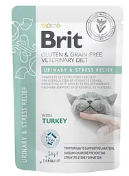 Вологий корм для котів Brit VetDiet Urinary and Stress Relief з індичкою 12 шт. x 85 г - мініатюра 2
