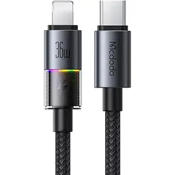 Кабель Mcdodo USB-C to lightning Cable with 7 Colorful Lights 1.2 м CA-8190 Чорний