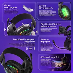 Ігрова гарнітура Proove Gaming Cosmo (APP) white/purple (WHCS00020017) - мініатюра 9