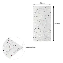Панель стінова Sticker Wall в рулоні 3D 700мм x 3.08м x 3мм зірки D SW-00002265 - мініатюра 4