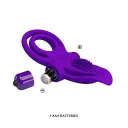 Ерекційне кільце - Pretty Love Vibrant Penis Ring Purple - мініатюра 9