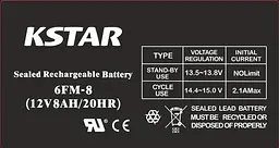 Акумуляторна батарея KSTAR 12V 8.0AH (6-FM-8) AGM - мініатюра 2