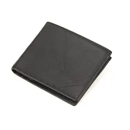 Чоловіче маленьке портмоне шкіряне чорне Tiding Bag M39-609-21A