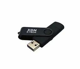 Флеш-накопичувач XON FlashDrive DuoConnect 128GB (USB 2.0 + USB Type-C) Чорний (FX2DR128PB 7539) - мініатюра 3