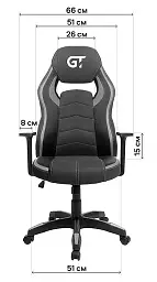 Геймерське крісло GT Racer чорне з червоним (X-2589 Black/Red) - мініатюра 11