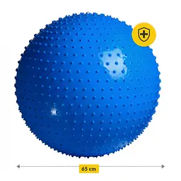 М'яч для фітнесу (фітбол) 4FIZJO 65 см масажний Anti-Burst 4FJ0616 Blue (P-5905973400213) - мініатюра 5