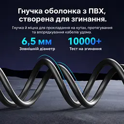 Кабель Ethernet Cat7 SFTP Vention 0,5 м патч-корд штекери RJ45 8P8C на обох кінцях передавання даних до 10 Гбіт/с за підтримки 10GBASE-T обома портами та відсутності обмежень у решті мережевого тракту фольгове екранування кожної пари та загальний фольговий екран гнучка оболонка з ПВХ чорний (ICHBD) - мініатюра 13