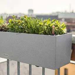 Вазон Lechuza Balconera Stone, 12 л, графітово-чорний (15662) - мініатюра 4
