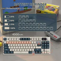 Клавіатура Attack Shark K86 RGB лінійні перемикачі Blue Whale бездротова Timing Machine (AS-6972792471198-TM-UA) [166764] - мініатюра 7