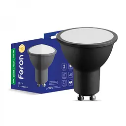 Лампа світлодіодна Feron LB-716 MR16 GU10 230V 6 Вт 4000K чорний корпус (80478)