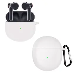 Чохол-накладка DK Silicone Candy Friendly з карабіном для OnePlus Buds (white) - мініатюра 3