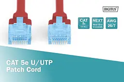 Патч-корд Assmann CAT 5e U-UTP, ПВХ AWG 26/7, 3 м DK-1512-030/R Red - мініатюра 3