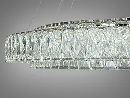 Люстра підвісна LED Diasha 575/800+620HR хром 152 Вт пульт - мініатюра 5