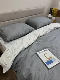 Комплект постільної білизни Ecotton двоспальний 180х215 см двосторонній сірий (23678) - мініатюра 6