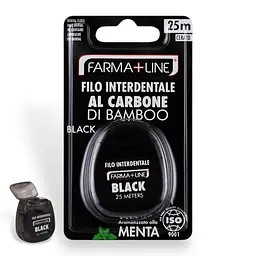 Зубна нитка Farma Line з бамбуковим вугіллям, 25 м.