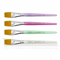 Пензель синтетика плоска ДЛЯ ДЕКОРУ HOBBY & CRAFT 28 коротка ручка ROSA TALENT