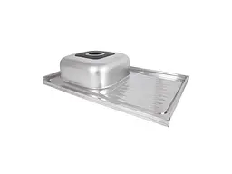 Мийка накладна Brinex 500х800х160мм 1 5080-L, Satin 0,6мм BRIN5080LSAT06 - мініатюра 5