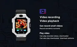 Дитячий смарт одинник-телефон Lemfo R87 з GPS трекером, сім картою, відеодзвінком, прослуховуванням та кнопкою SOS Чорний - мініатюра 15