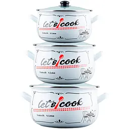 Каструля Gusto GT-T-122-LCW Lets cook 22 см 5.1 л біла (117664) - мініатюра 3