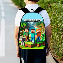 Рюкзак дитячий майнкрафт герої "Minecraft" 34х27см, міський ранець для хлопчика (00529)