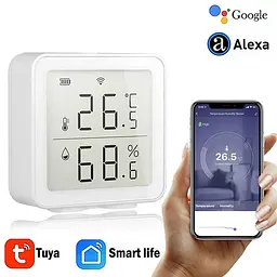 Wifi термометр гігрометр кімнатний з датчиком температури і вологості Nectronix TRD02-01A, додаток Tuya для Android і IOS (100745) - мініатюра 3