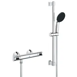 Набір змішувачів Grohe Quickfix термостат для душу з душовим гарнітуром Precision Flow THM та змішувач для раковини StartEdge S-Size UA202503TE, Хром - мініатюра 3