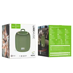 Портативна акустика Hoco Link sports TWS speaker HC14 бездротова зелена - мініатюра 4