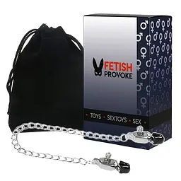 Затискачі для сосків Fetish Provoke Łańcuszek ozdobny #02, 44 см (сріблястий) - мініатюра 2