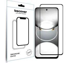 Захисне скло BeCover для Tecno Spark 30C 4G/5G Black (712319) - мініатюра 2