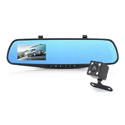 Дзеркало з відеореєстратором Vihicle blackbox DVR L9000 4.3" (2 камери) Full HD - мініатюра 1