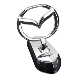 Емблема приціл Mazda метал Хром 85х38х68 мм на скотчі (Завод)