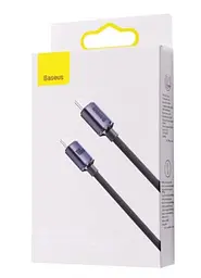Кабель Baseus Crystal Shine Series Fast Charging Data Cable Type-C to Type-C 100W 1.2m Black (CAJY000601) - мініатюра 2