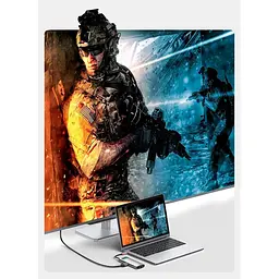 USB-хаб Baseus Metal Gleam Series 8-in-1 Multifunctional Type-C HUB Space Gray (CAHUB-CV0G) [77937] - мініатюра 10