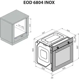 Духова шафа Minola EOD 6804 Inox Нержавіюча сталь - мініатюра 13