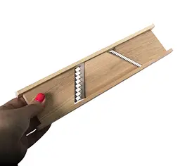 Терка для корейської моркви і картоплі фрі з двома лезами 2 в 1, Wood&Steel 81428 - мініатюра 6