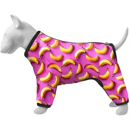 Вітровка для собак Waudog Clothes Банани на рожевому XS30