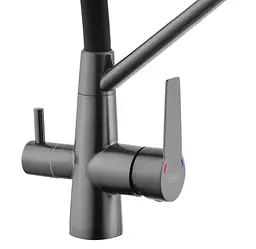 Змішувач для кухні з підключенням до фільтра Kroner KRP Edelstahl Klassisch - PVD03817BLK (CV031898) - мініатюра 4