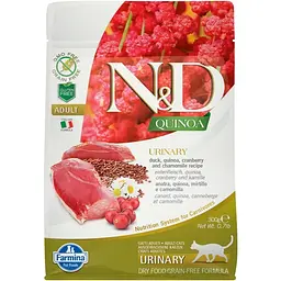 Дієтичний сухий корм для котів Farmina N&D Quinoa Urinary з качкою, журавлиною та ромашкою 300 г