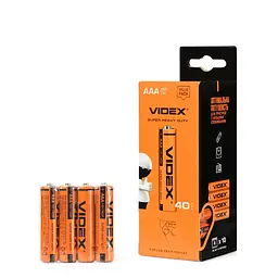 Батарейка сольова Videx R03P/AAA 4шт SHRINK VIDEX (21159-000) - мініатюра 1