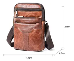 Чоловіча шкіряна сумка Vintage 13х21х4,5 см sum0012381 - мініатюра 3