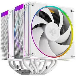 Кулер для процесора ID-Cooling FROZN A620 ARGB білий 2x120 мм 6 теплових трубок алюміній/мідь Intel: 1700 1200