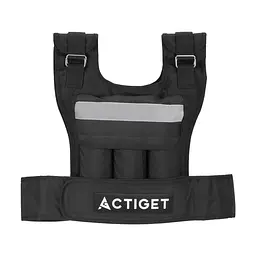 Жилет-обважнювач для тренувань Actiget 20 кг зі змінною вагою ACT0124 Black