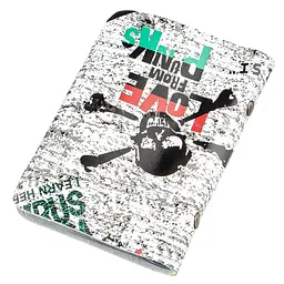 Візитниця вертикальна шкіряна Love from punks Shvigel 19079 білий - мініатюра 5