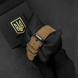 Наручний годинник чоловічий 017BKBR Тризуб золото Black-Brown Patriot acs0030989 - мініатюра 4