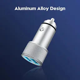 Автомобільний USB зарядний пристрій 5V/2.4A з двома портами та кабелем USB-C 1 м - мініатюра 2