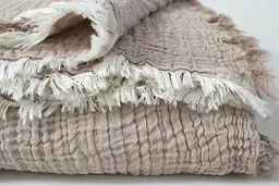 Покривало Lotus Home - Larna muslin beige 200x220 - мініатюра 4