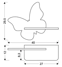 Настінний світильник Candellux 21-85177 BUTTERFLY - мініатюра 3