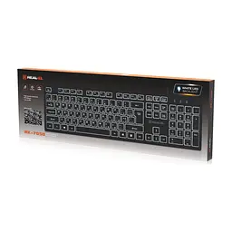 Клавіатура REAL-EL RK-7050 USB Black (EL123100054) - мініатюра 7